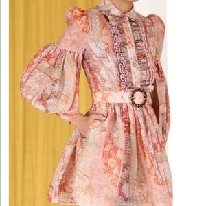 Zimmermann KALEIDOSCOPE TUXEDO FRILL MINI dress